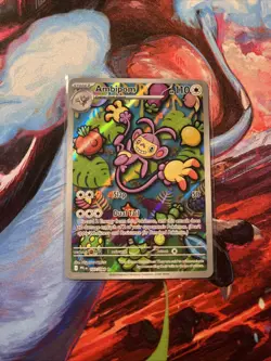Ambipom 107/094 Phantasmal Flames Illustration Rare Full Art Pokemon TCG Card NM - Image 1
