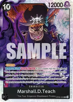 Marshall.D.Teach English (BLACK) OP09-093 card One Piece CCG - Image 1