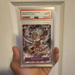 PSA 10 2024 ONE PIECE ST18 EN MONKEY D LUFFY P-041 GEAR 5 PURPLE OP CARD GEM PSA - Image 3