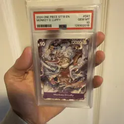 PSA 10 2024 ONE PIECE ST18 EN MONKEY D LUFFY P-041 GEAR 5 PURPLE OP CARD GEM PSA - Image 5