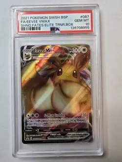 Eevee VMAX SWSH087 SWSH: Sword & Shield Promo Cards Holo PSA 10 - Image 1