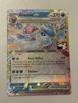 Glaceon Ex Pokemon Prize Pack Series 7 Promo Pokemon Card NM/LP Stamp - Image 1