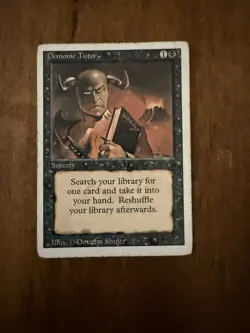 Demonic Tutor (Revised Edition) - Magic The Gathering MTG Old And hard to find - Image 1