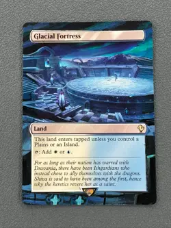 Glacial Fortress MTG Final Fantasy Commander Hand Painted Borderless Altered Art - Image 1