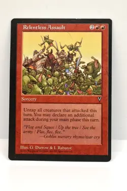 MTG, RELENTLESS ASSAULT, VISIONS, NM, NEVER BEEN PLAYED - Image 1