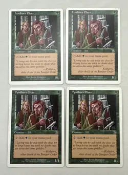 Fyndhorn Elves x4 MTG Deck Masters 4x Magic Very Good Moderate Play VG MP - Image 1