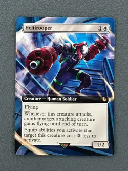 Helitrooper MTG Final Fantasy Commander Hand Painted Borderless Full Altered Art - Image 1