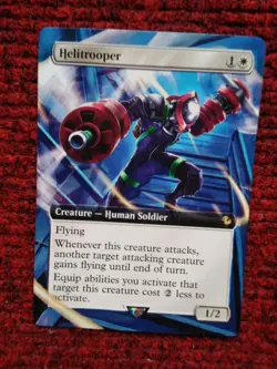 Helitrooper MTG Final Fantasy Commander Hand Painted Borderless Full Altered Art - Image 2