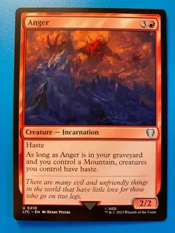 MTG 1x Anger 210 Commander Lord of the Rings Tales of Magic the Gathering x1 NM - Image 1