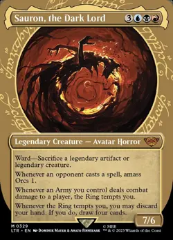 MTG Magic 1 x Sauron the Dark Lord #329 x 1 - LTR - Showcase - Image 1