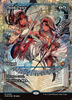 Think Twice - Fracture Foil - Showcase Foundations Magic mtg NM-Mint English x1 - Image 1