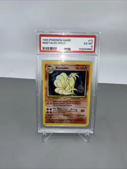 Ninetales 012/102 1999 Base Set Holo Rare Pokemon card PSA 6 EX-MT - Image 1