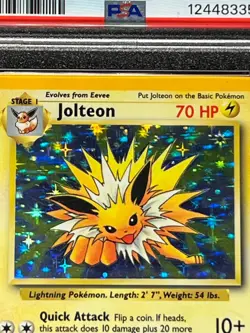 PSA NM-MT 8- Jolteon 4/64 (NO SET SYMBOL) Holo Rare- 1999 Pokemon Jungle - Image 2