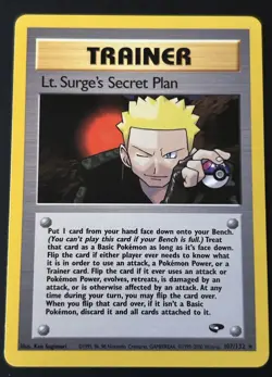 Pokemon TCG Lt. Surge's Secret Plan 107/132 Gym Challenge NM - Image 1