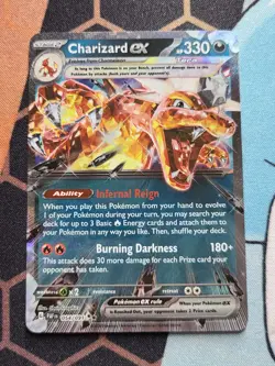 Charizard ex 054/091 NM - Paldean Fates Double Rare - Pokemon English TCG A137 - Image 1