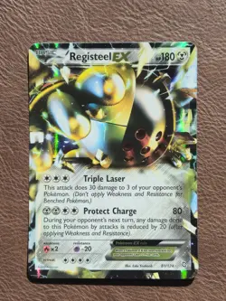 Registeel EX 81/124 Ultra Rare Pokemon TCG Dragons Exalted - Image 1