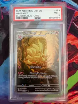 PSA 9 Ninetales Illustration Rare #199/197 – 2023 Pokemon OBF EN – English Mint - Image 1