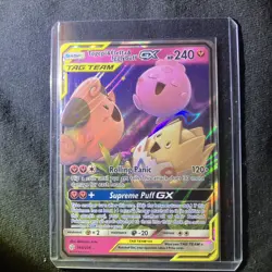 Pokemon TCG Togepi & Cleffa & Igglybuff GX 143/236 Ultra Rare Holo Sm-Cosmic Ec… - Image 1