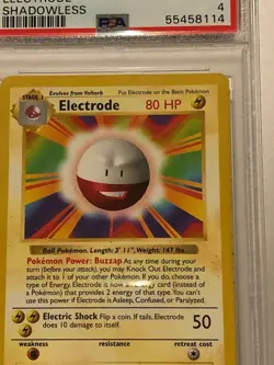 1999 Pokemon Base Set ELECTRODE - Shadowless PSA 4 VG-EX - Image 2