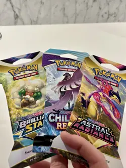 Pokemon TCG Sword & Shield Era Sleeved Booster Pack Lot (3x) — NEW / SEALED - Image 1