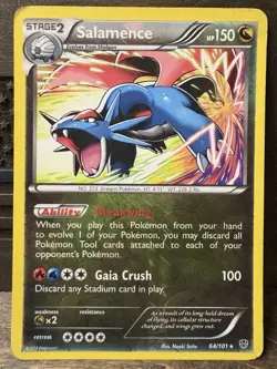 MP Salamence 64/101 Holo Rare Reverse Holo Pokemon Plasma Blast - Image 1