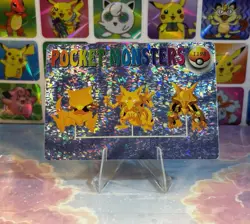 Pokemon HOLO Vintage Pocket Monsters Prism Sticker 1998 Rare Nintendo Alakazam - Image 1