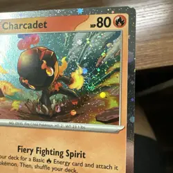 Charcadet Cosmo Holo Paradox Rift 026/182 Pokemon TCG Near Mint w 2 swirls 🌀🌀 - Image 2