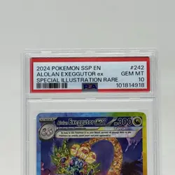 Pokemon TCG Alolan Exeggutor EX 242/191 Scarlet & Violet Surging Sparks PSA 10 - Image 2