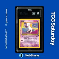 1999 POKEMON LEAGUE WOTC BLACK STAR PROMO #8 MEW TAG 8 - Image 1