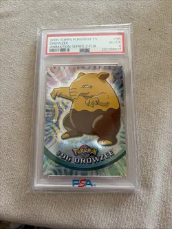 Topps Pokemon Drowzee #96 TV Animation Series 1 PSA 4 - Image 1