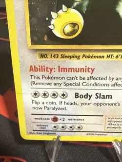 Pokemon TCG: Snorlax XY179 - Black Star Promo - Holo w/Small Swirl - - Image 3