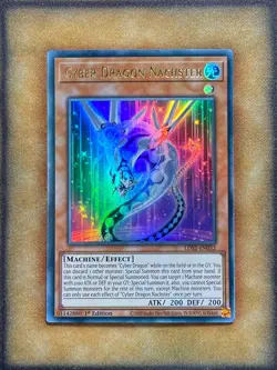 Yugioh Cyber Dragon Nachster LDS2-EN032 Ultra Rare 1st Ed GOLD NM - Image 1