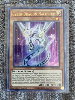 Yugioh Cyber Dragon Nachster LDS2-EN032 Ultra Rare 1st Ed GOLD NM - Image 1