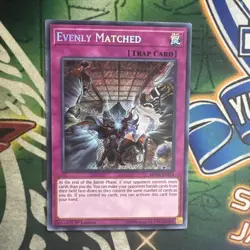 Yugioh! Evenly Matched MP18-EN154 Secret Rare 1st Edition NM - Image 1