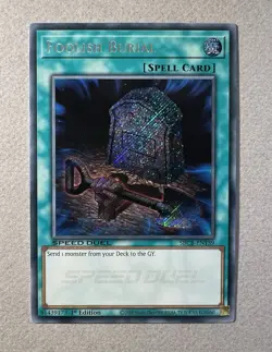 Foolish Burial SBCB-EN139 1st Edition Secret Rare NM - Image 1