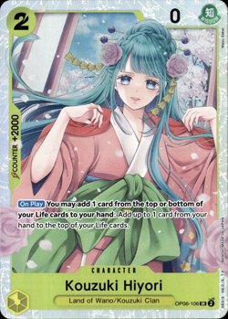 One Piece TCG • Kouzuki Hiyori OP06-106 • Super Rare • ENG/NM - Image 1