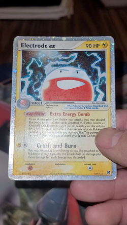 Pokemon TCG Electrode EX (W/SWIRL!) Fire Red & Leaf Green 107/112 Holo Foil Card - Image 2