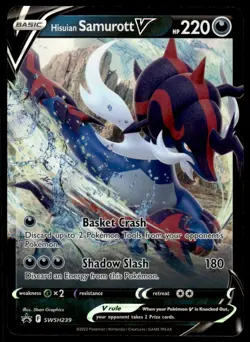 Pokemon TCG SWSH: Sword & Shield Promo Cards #SWSH239 Hisuian Samurott V NM - Image 1
