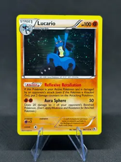 Lucario - 80/113 - Pokemon Legendary Treasures Black & White Holo Rare Card LP - Image 1
