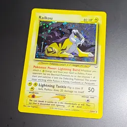 Pokemon Raikou Neo Revelation Holo Rare Unlimited 13/64 Basic 2000 TCG Card NM - Image 1