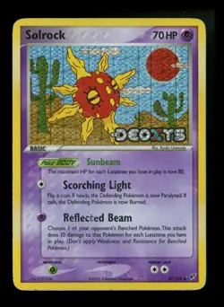 Solrock 47/107 EX Deoxys 2005 Reverse Holo Pokemon Card TCG - Image 1