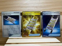 Pokemon 3 Card Lot: 3x Night Stretcher (Hyper Rare, IR, Reverse Holofoil) NM - Image 1