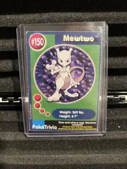 Mewtwo #150 Pokemon The First Movie Promo Card PokeTrivia PERFORATED - Image 1