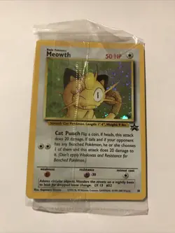 Pokemon Meowth Nintendo Black Star Promo 10 Holo Pokemon Card Sealed - Image 1