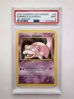 1St Edition Sabrina's Slowpoke Gym Heroes Pokemon TCG Common Card 95/132 - Image 1