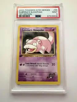 1St Edition Sabrina's Slowpoke Gym Heroes Pokemon TCG Common Card 95/132 - Image 2