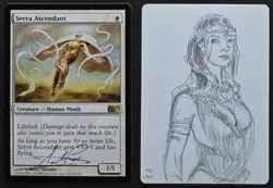 SKETCHED MtG _ A Palumbo _Magic 2011 M11_ Artist Proof _ SERRA ASCENDANT _ 1/50! - Image 1