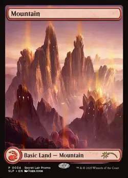 MTG Magic 1 x Mountain #34 x 1 - SLP - Promo - Full Art Basic - [2/4] - Image 1