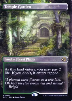 MTG Temple Garden (Borderless) Lorwyn Eclipsed - Foil - Image 1