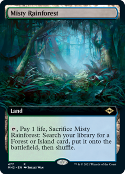 Misty Rainforest - Foil - Extended Art Modern Horizons 2 Magic mtg Light Play - Image 1